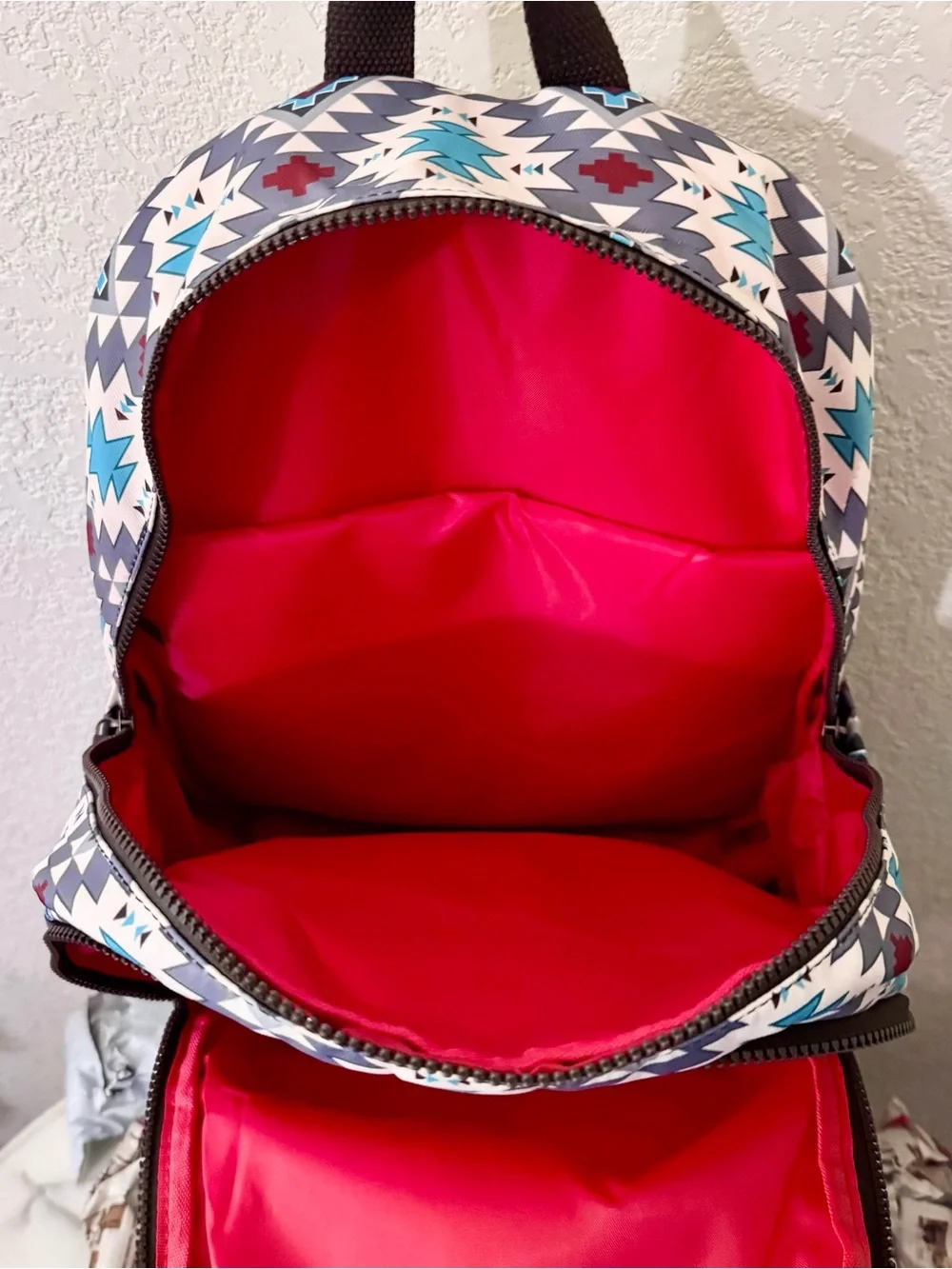 Montana West Blue Aztec Print Backpack